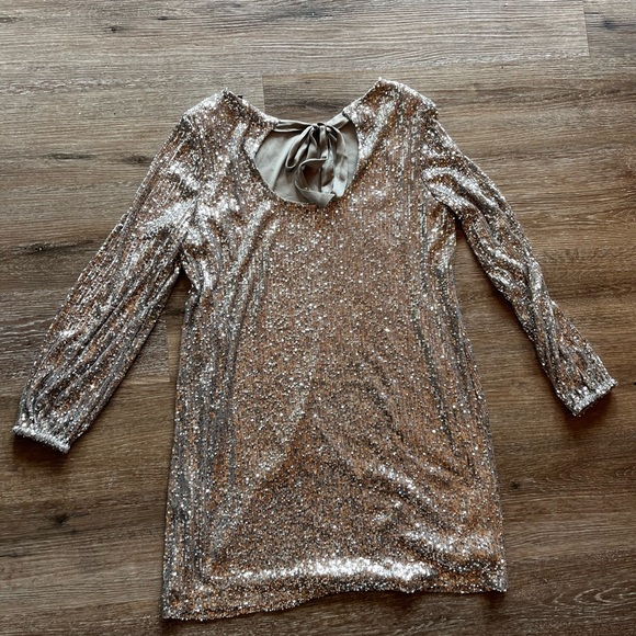 Silver sequence dress - Picture 3 of 3